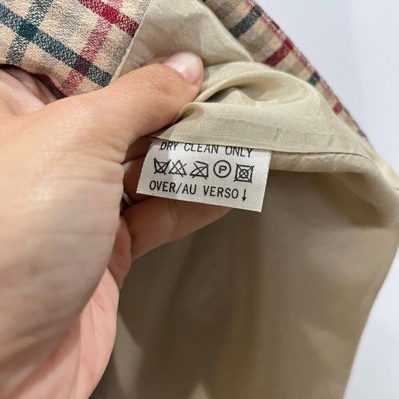 Vintage Plaid Vest Dress Button Down Tan Neutral Academia Preppy Sz Small - Picture 7 of 9